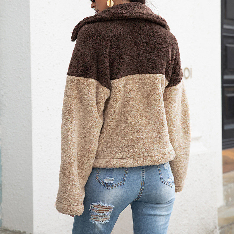 Women's Fall/Winter Color-Block Jacket