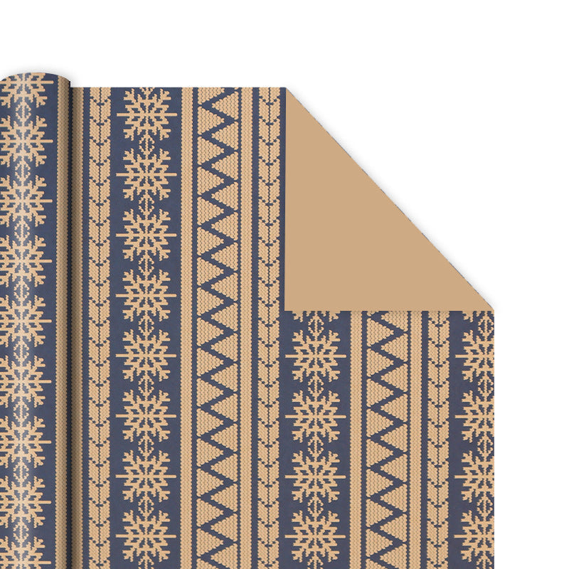 Classic Thickened Christmas Gift Wrapping Paper, Kraft Gift Wrap Sheets 50x76cm, Holiday Patterns