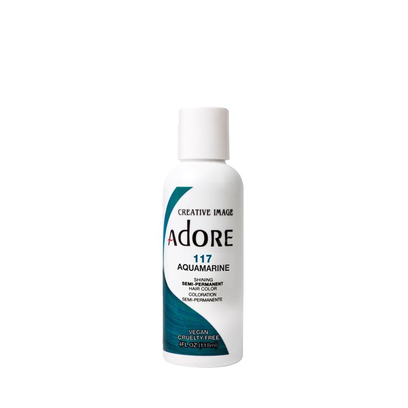 ADORE SEMI-PERMANENT HAIR COLOR - 117 AQUAMARINE 4OZ
