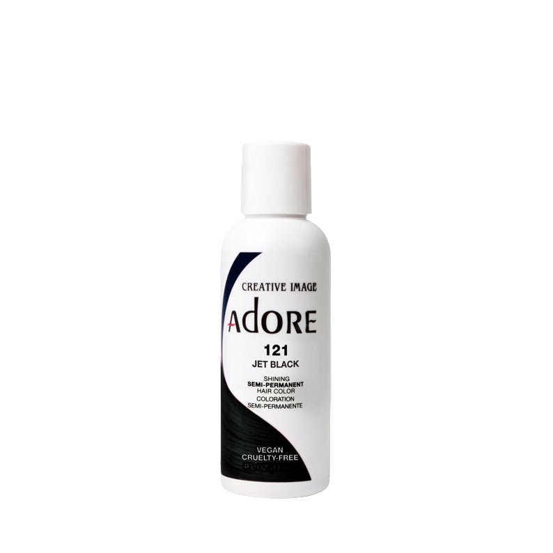 ADORE SEMI-PERMANENT HAIR COLOR - 121 JET BLACK 4OZ