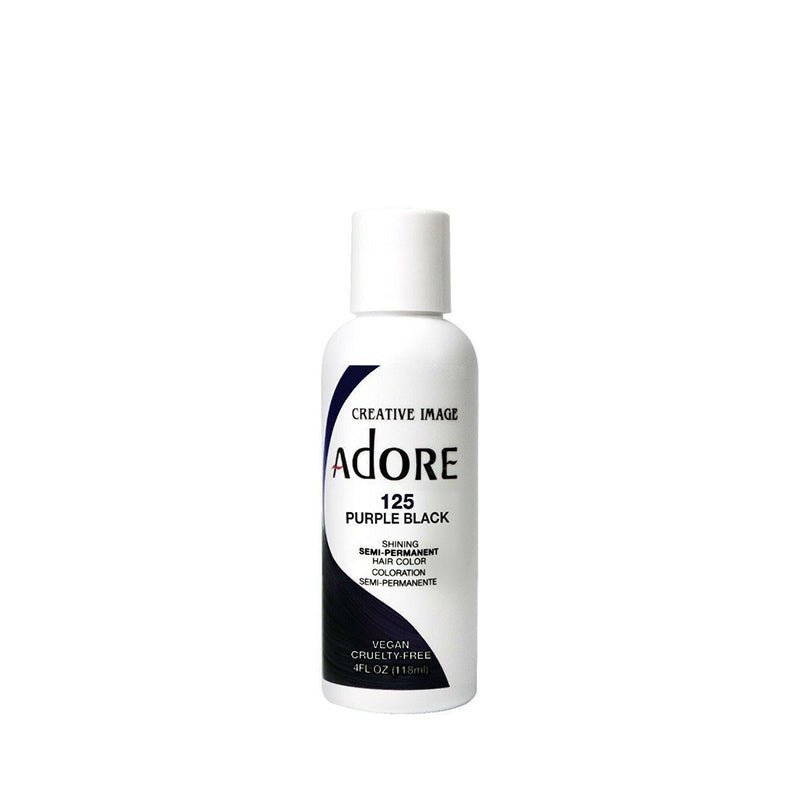 ADORE SEMI-PERMANENT HAIR COLOR - 125 PURPLE BLACK 4OZ