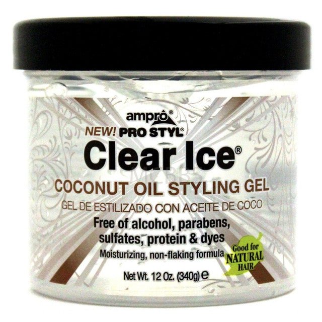 AMPRO PRO STYL CLEAR ICE COCONUT OIL STYLING GEL 12OZ