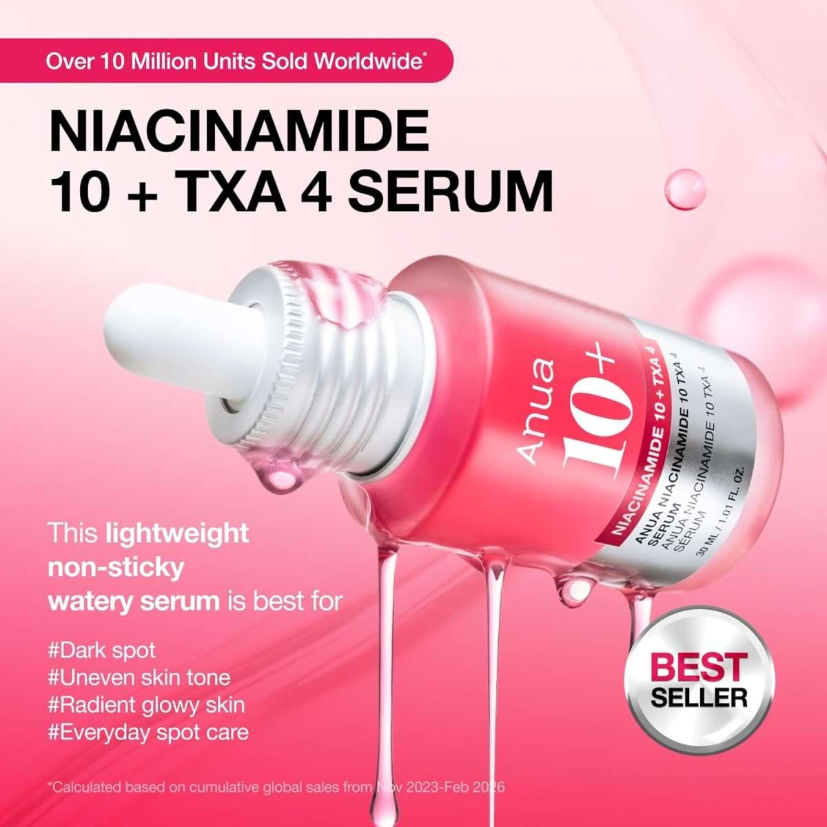 Anua Niacinamide 10% + TXA 4% Dark Spots Serum 30ml