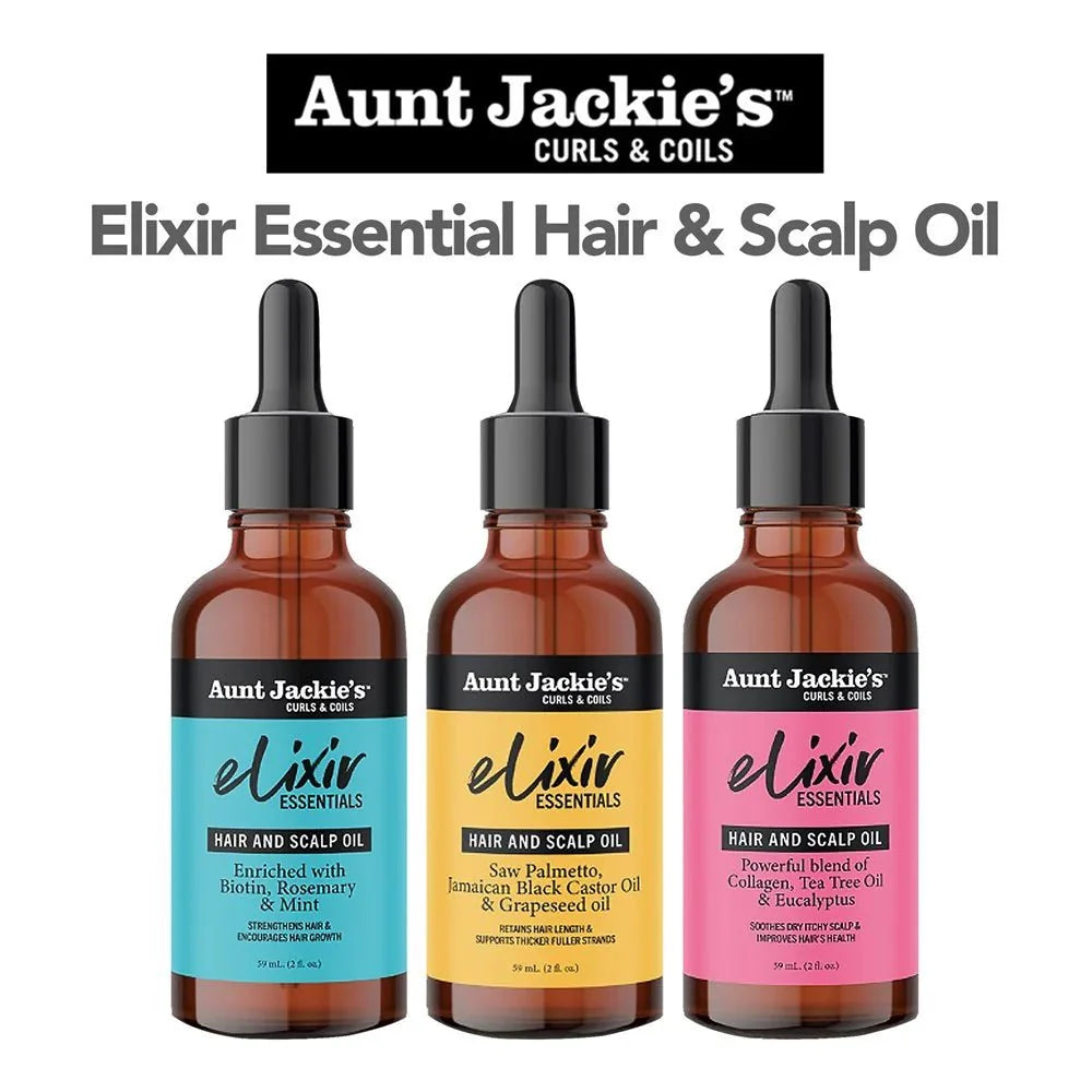 AUNT JACKIES ELIXER ESSENTIALS HAIR & SCALP OIL 2OZ