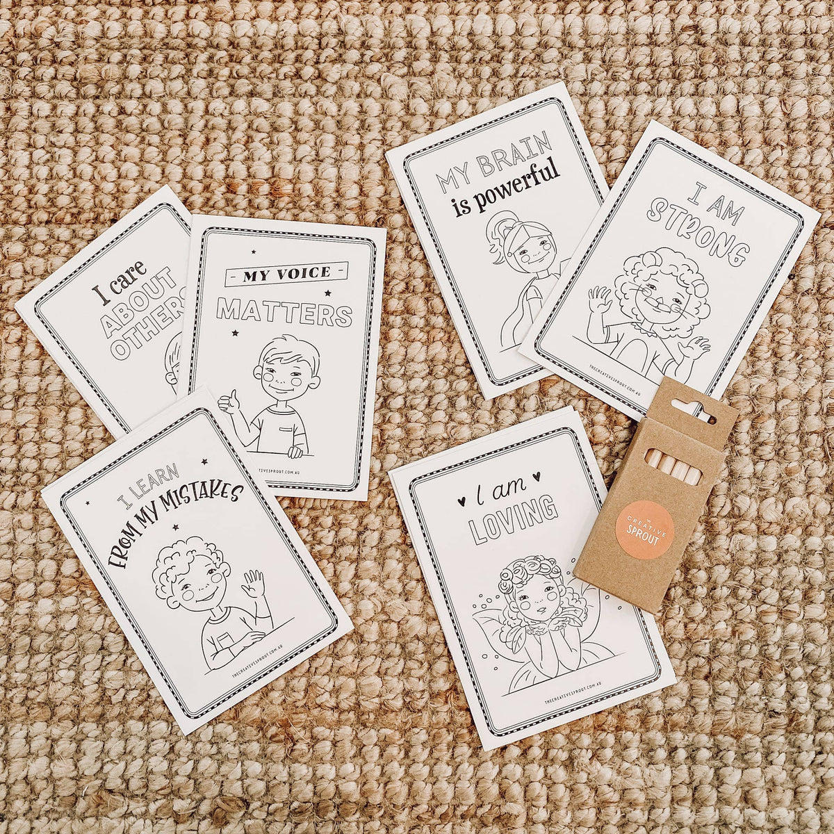 The Creative Sprout - Affirmation Colouring Pages – Mindfulness Activity - Ages 4+