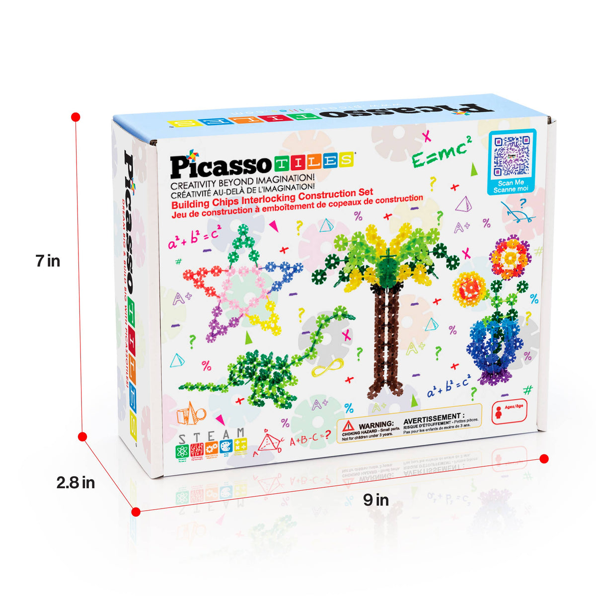 PicassoTiles - PicassoTiles 600pc Building Interlocking Chips - Ages 3+