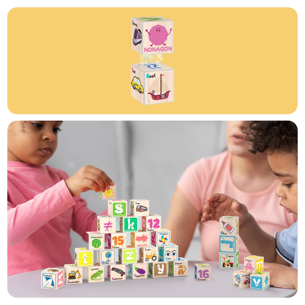 PicassoTiles 36pc 1" Magnetic Cubes Set - Ages 3+
