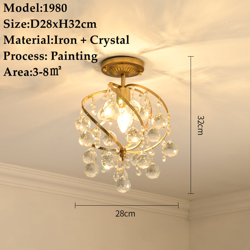 American Single-Head Crystal Chandelier