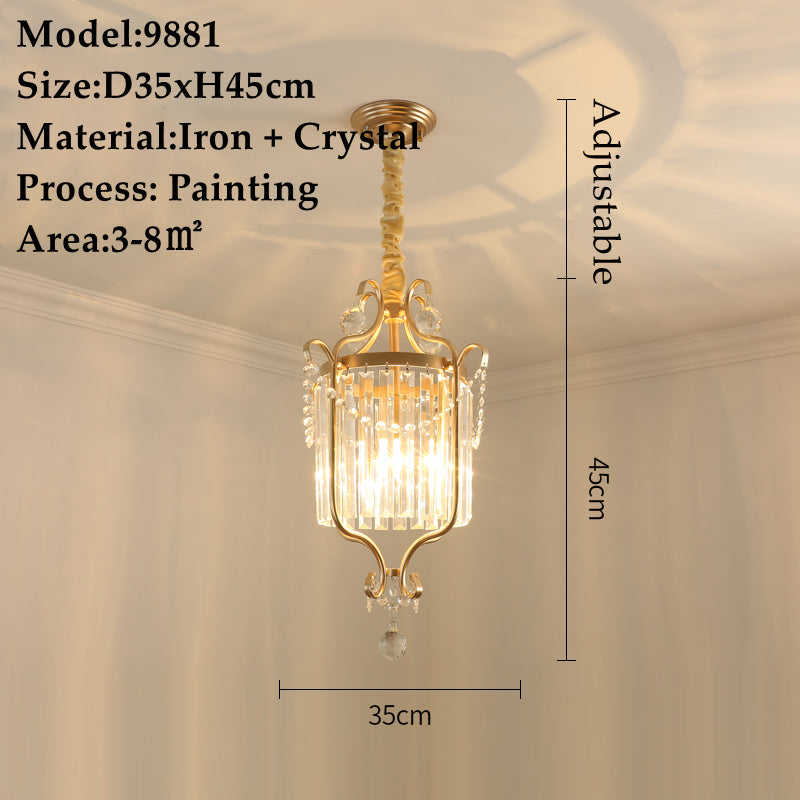 American Single-Head Crystal Chandelier