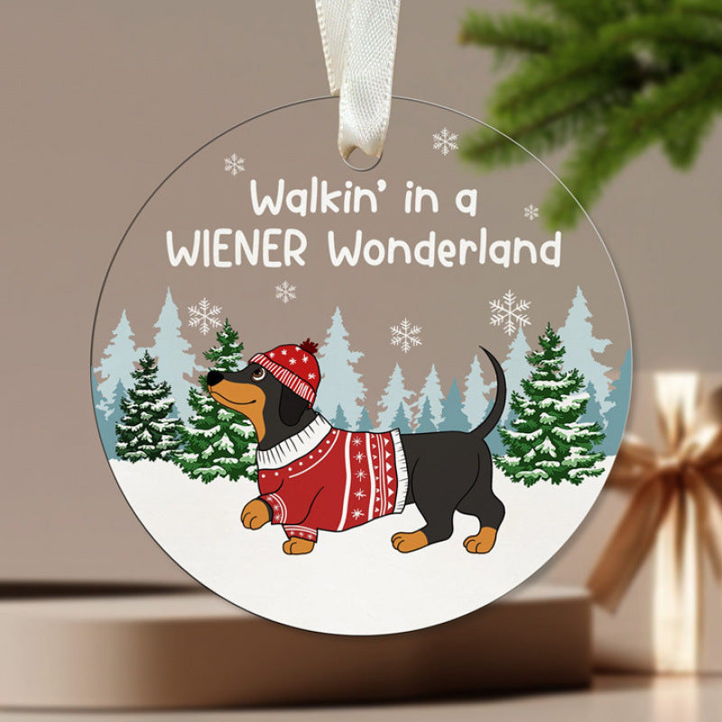 Acrylic Christmas Tree Pendant Ornaments – 34 Festive Holiday Designs