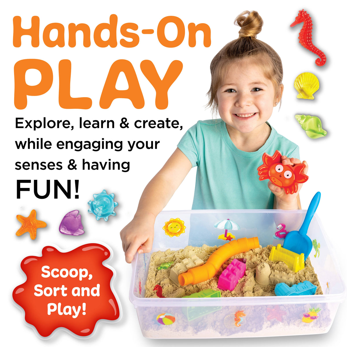 Faber-Castell / Creativity for Kids - Sensory Bin Beach Activity Bin - Ages 3+