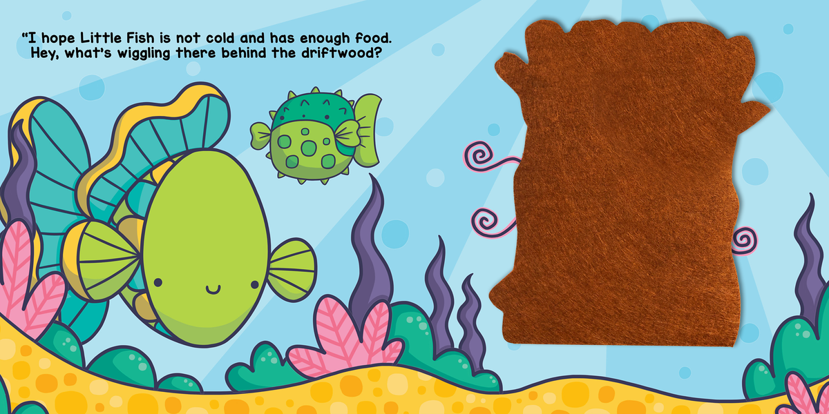 Little Hippo Books - Peek and Seek - In the Ocean - With Lift-the-Flap Felt Pieces - Ages 0–6