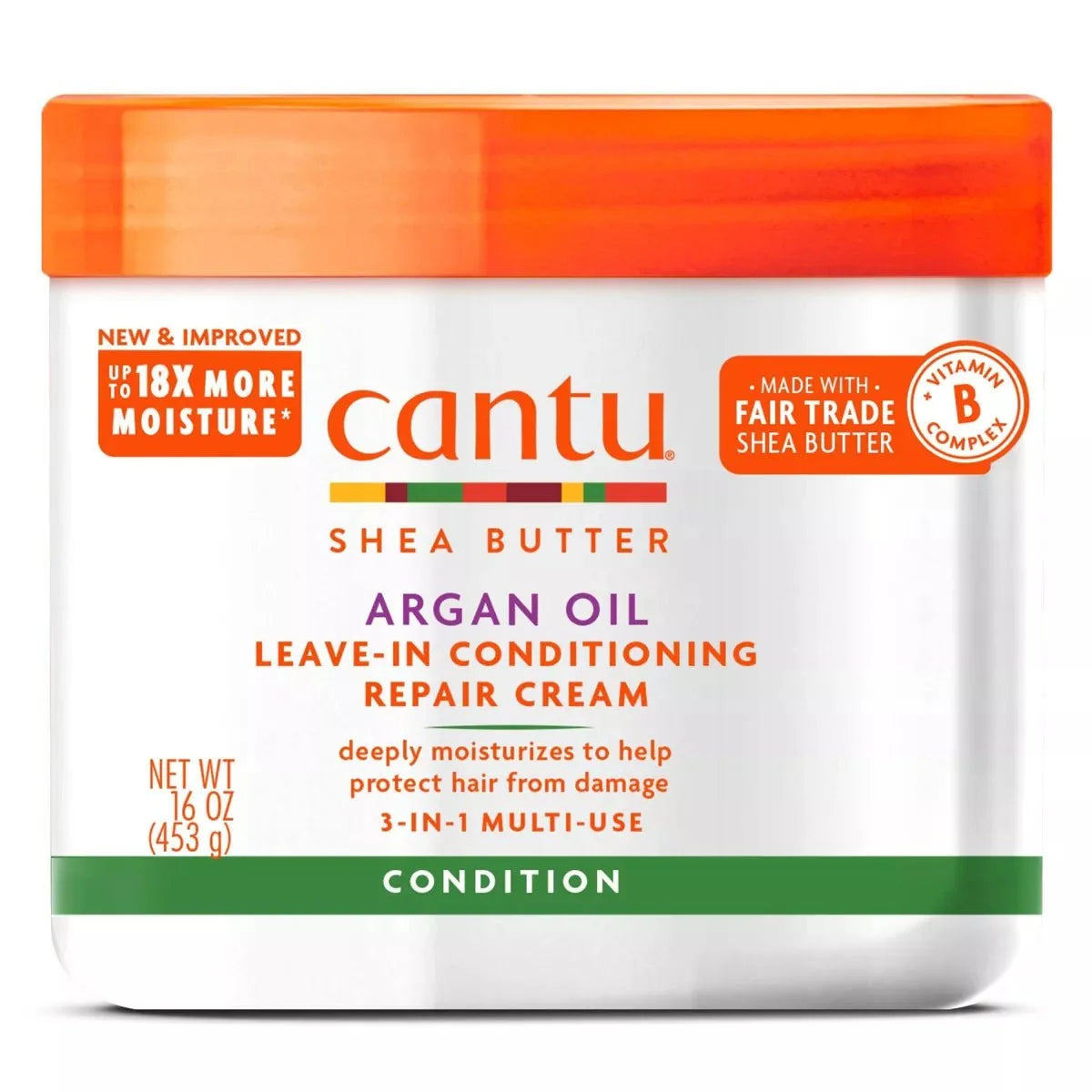 CANTU ARGAN OIL LEAVE-IN CONDITIONER REPAIR CREAM 16OZ