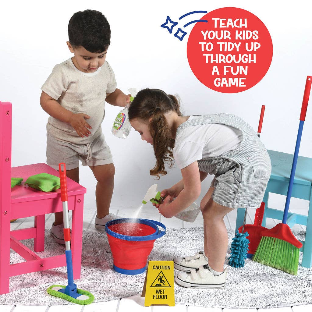 Play22 - 12-Piece Kids Cleaning Set - Toy Housekeeping Fun - Ages 3+
