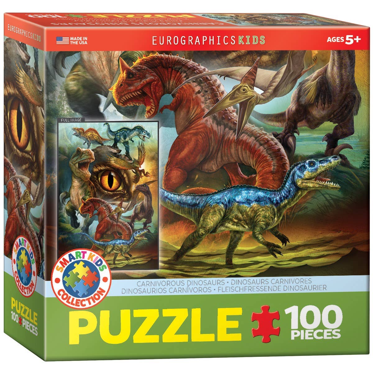Eurographics Carnivorous Dinosaurs 100-Piece Puzzle - Ages 5+