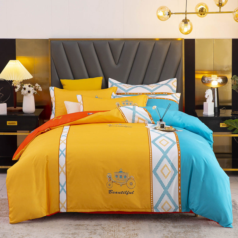 Brushed Floral Winter Bedding Set