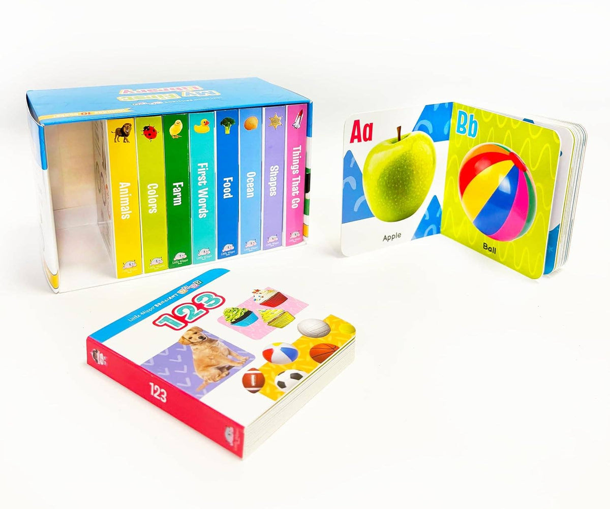 Little Hippo Books - My First Library - Baby Book Set of 10 - Ages 1–3