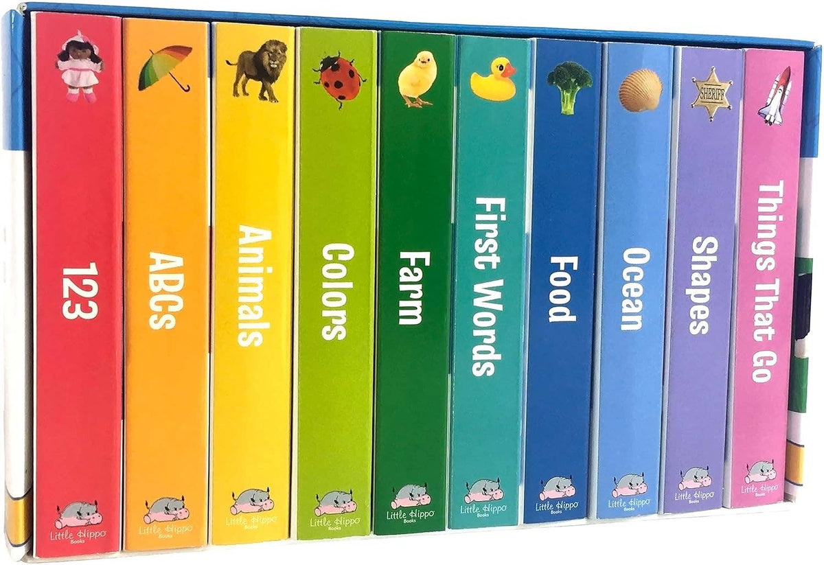 Little Hippo Books - My First Library - Baby Book Set of 10 - Ages 1–3