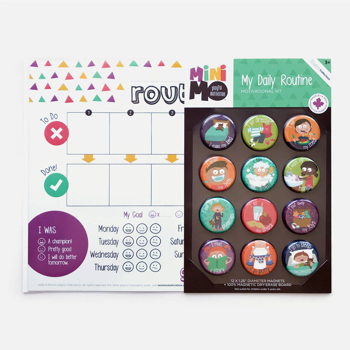 Minimo Playful Motivation - My Daily Routine - Canadian Brand - Ages 3–10