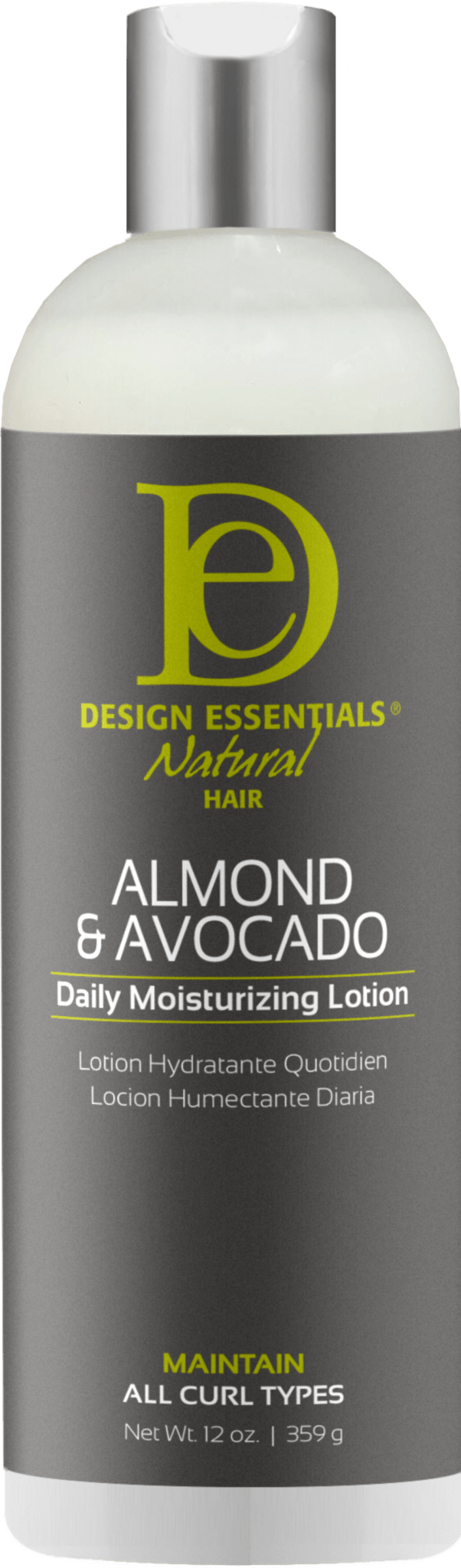 DESIGN ESSENTIALS ALMOND&AVOCADO MOISTURIZING LOTION 12OZ