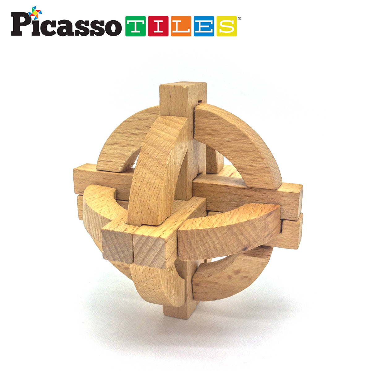 PicassoTiles - PicassoTiles 8PK Wooden Logic Puzzle - Ages 6+