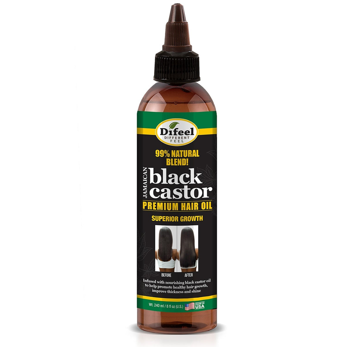 DIFEEL JAMAICAN BLACK CASTOR PREMIUM HAIR OIL 8OZ
