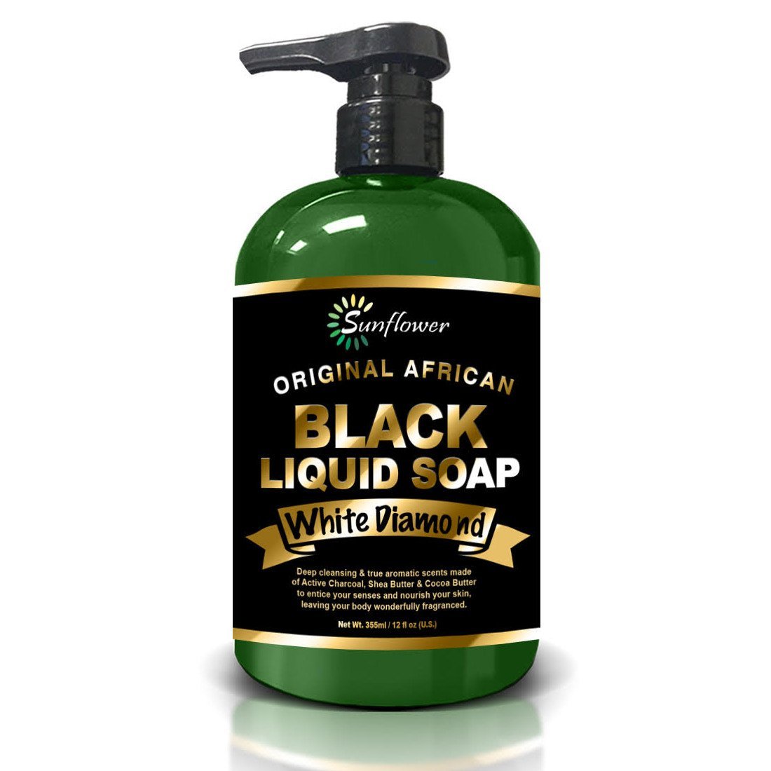 DIFEEL BLACK LIQUID SOAP WHITE DIAMOND 12OZ