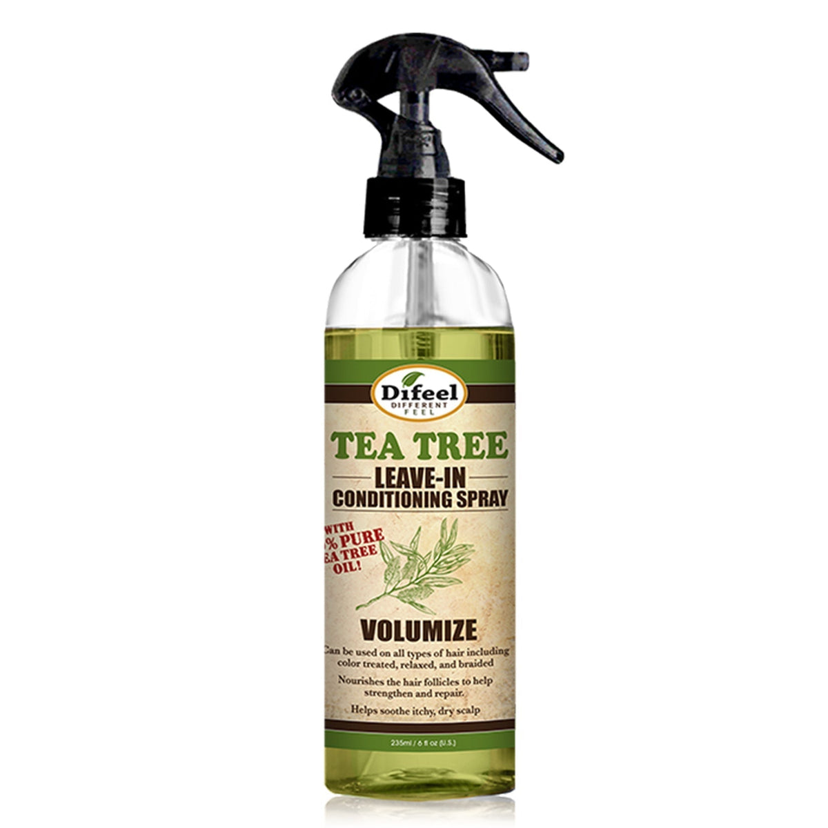 DIFEEL Volumize Leave in Conditioning Spray with 100% Pure Tea Tree Oil 6 oz