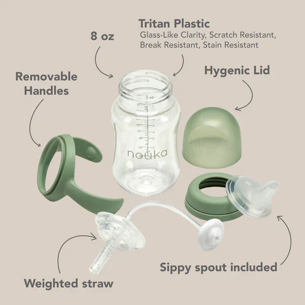 Transitional Sippy/Weighted Straw Cup | noüka | Wave