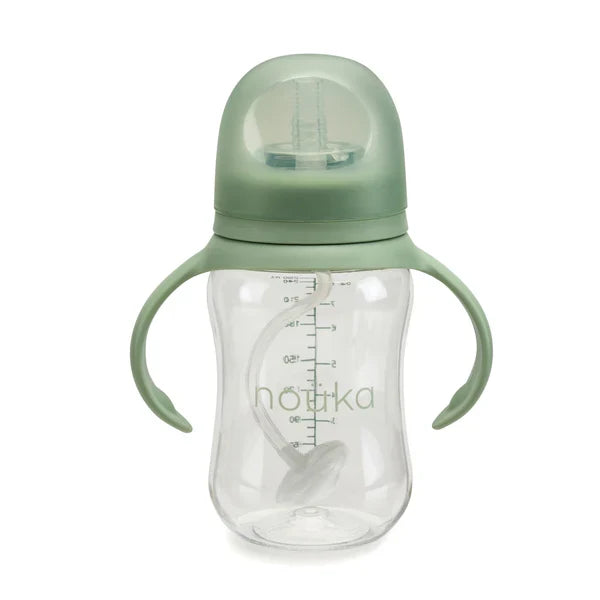 Transitional Sippy/Weighted Straw Cup | noüka | Moss