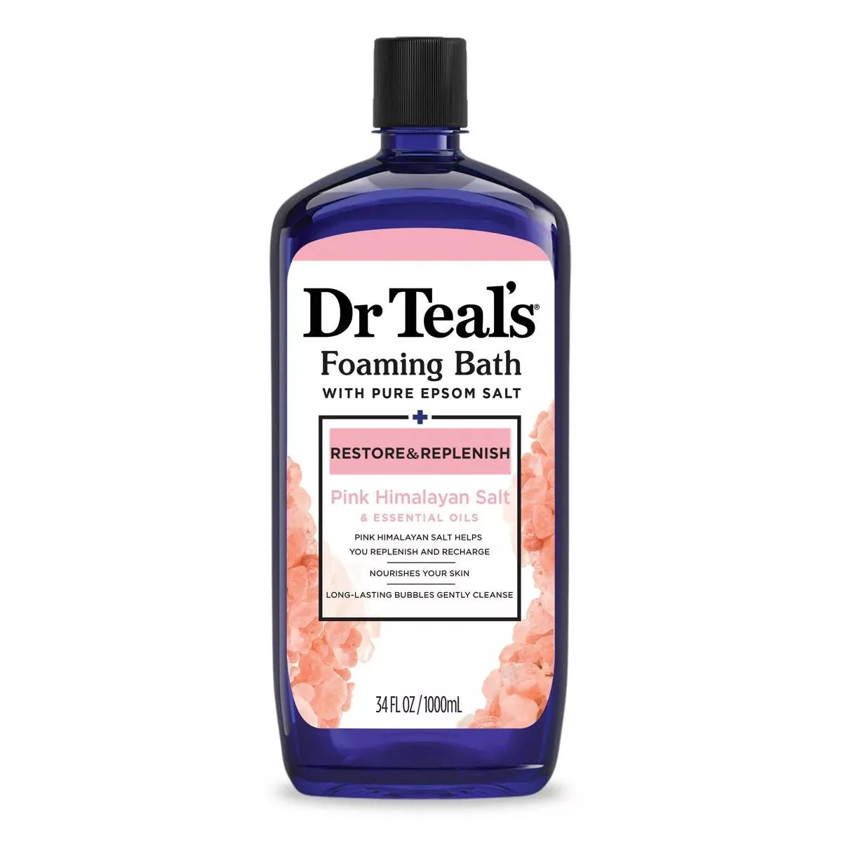 DR TEAL'S PINK HIMALAYAN FOAMING BATH RESTORE & REPLENISH 34 OZ