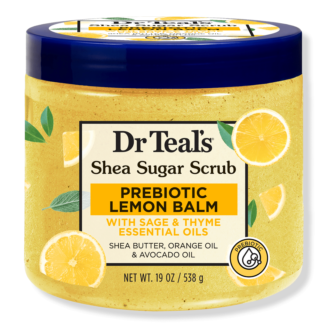 DR TEAL'S SHEA SUGAR SCRUB PRBIOTIC LEMON 16 OZ