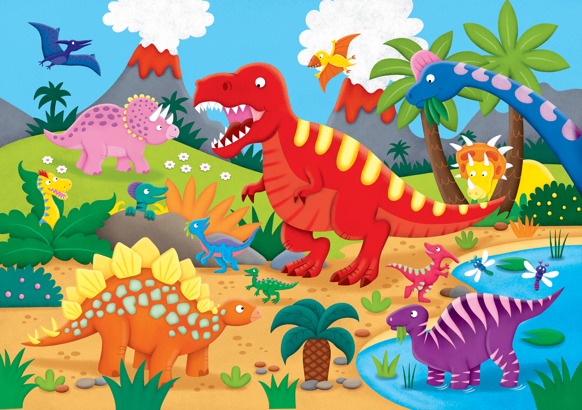 Peter Pauper Press - Dinosaurs Kids' Floor Puzzle - Ages 3+