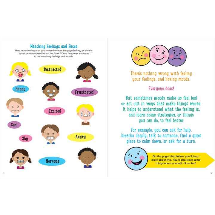 Peter Pauper Press - My Feelings and Emotions Activity Book - Ages 3+