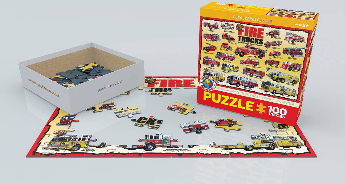 Eurographics Fire Trucks 100-Piece Puzzle - Ages 5+