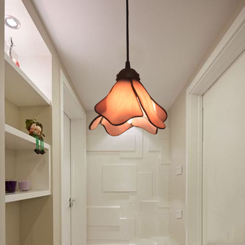 Tiffany-Style Retro Glass Pendant Chandelier