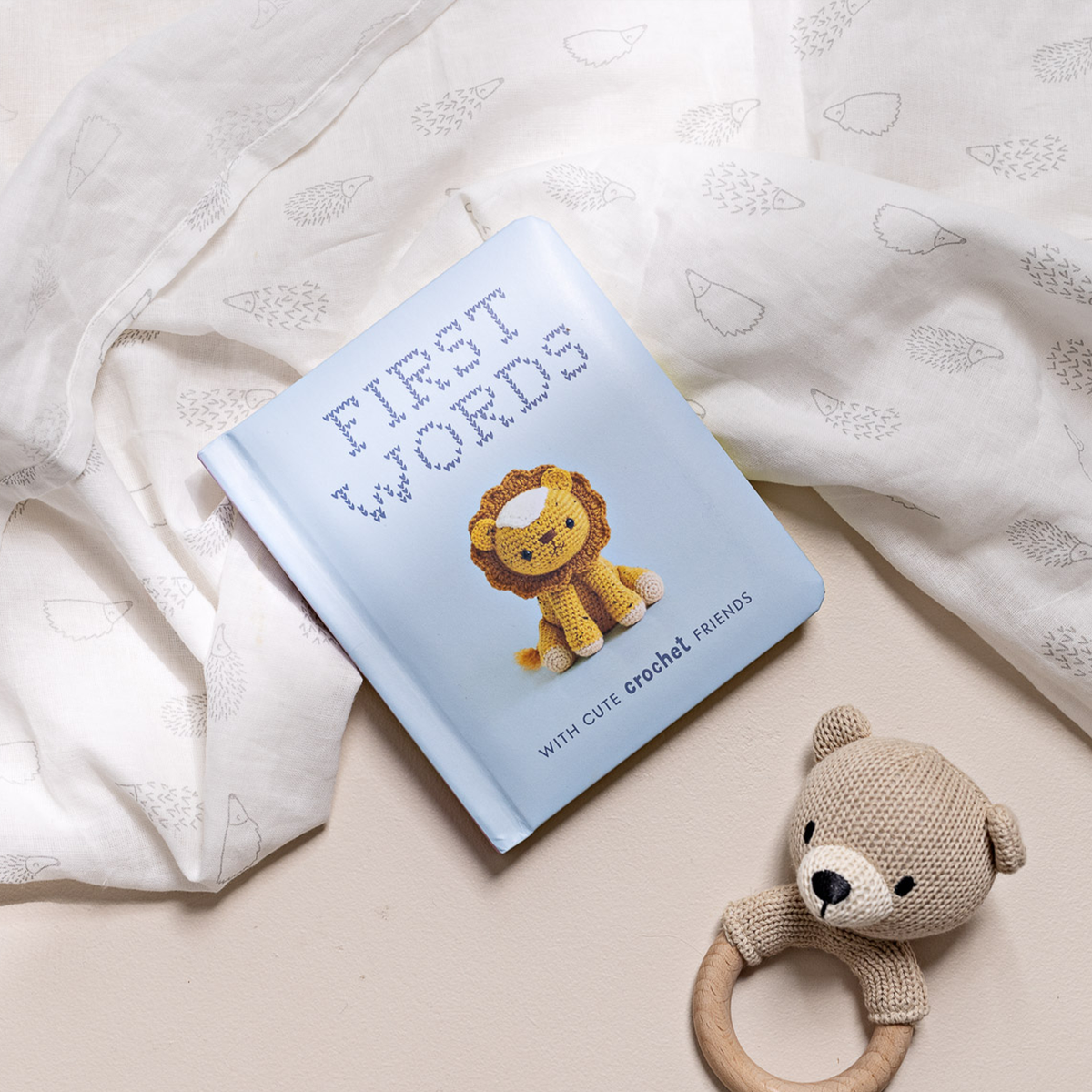 Paige Tate & Co. - First Words with Cute Crochet Friends (Baby Board Book) - Ages 1–3
