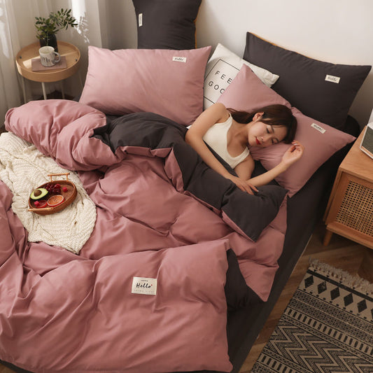 Skin-Friendly Brushed Duvet Cover Bedding Set
