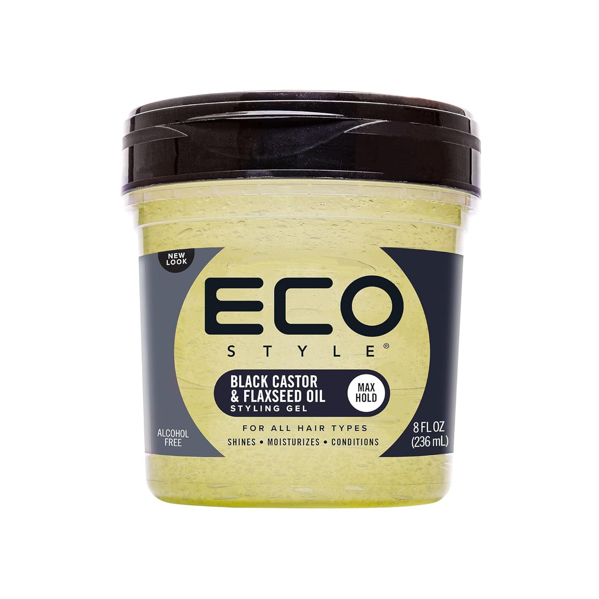 Eco Style Black Castor and Flaxseed Oil Styling Gel S 8 OZ
