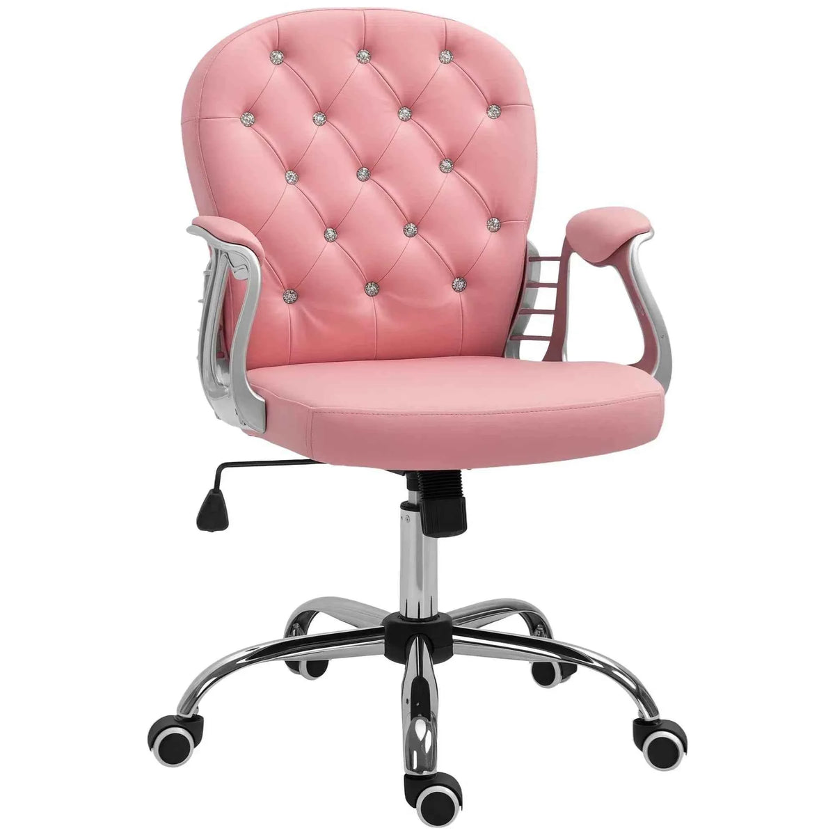 Pink Office Chair – Adjustable Height Computer Desk Chair with Tufted Back (United States & Canada Delivery Only)