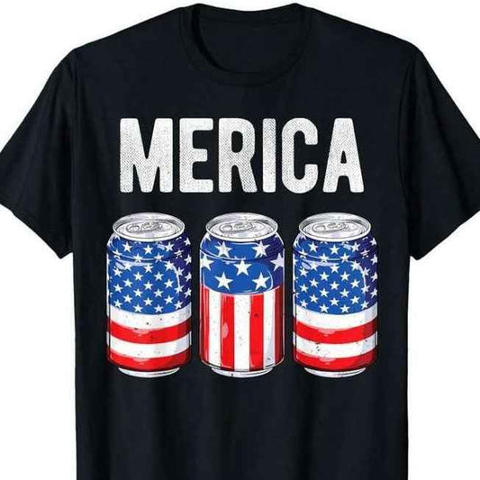 Beer American Flag 4th Of July Merica USA Men Women Drinking
