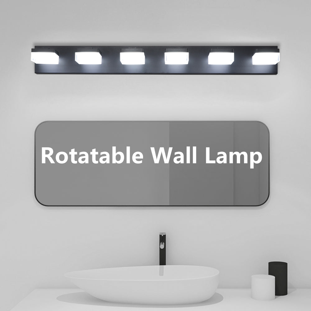 6-Light Black LED Vanity Mirror Light (United States Delivery Only)