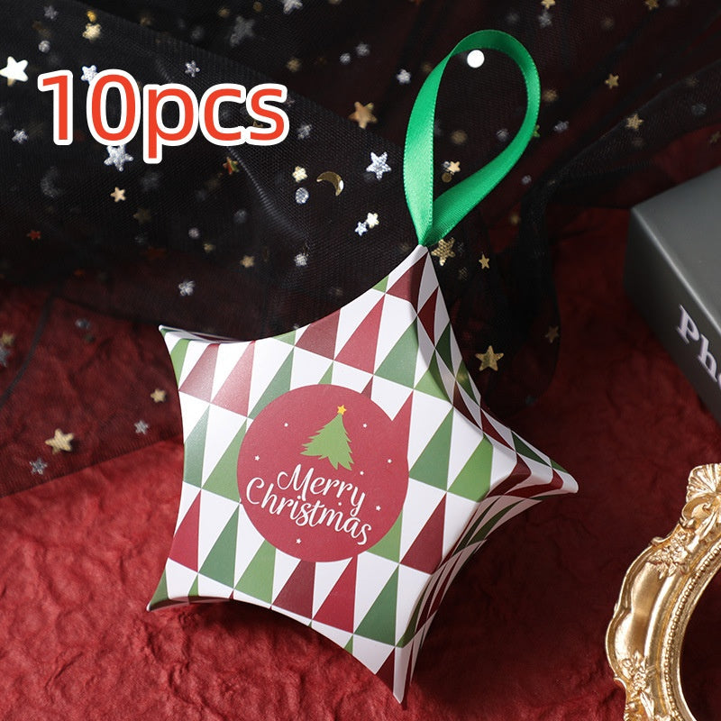 Christmas Gift Boxes Santa Claus Candy Box Star Shape Merry Christmas Boxes Bags for Home New Year Xmas Decor Kids Gifts