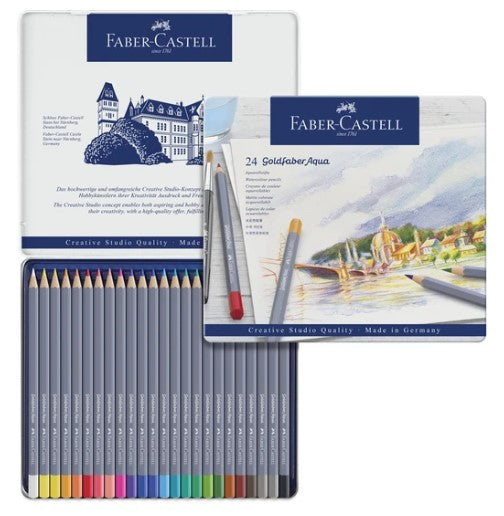 Faber-Castell - Creative Studio Goldfaber Aqua Watercolour Pencil - Tin Sets