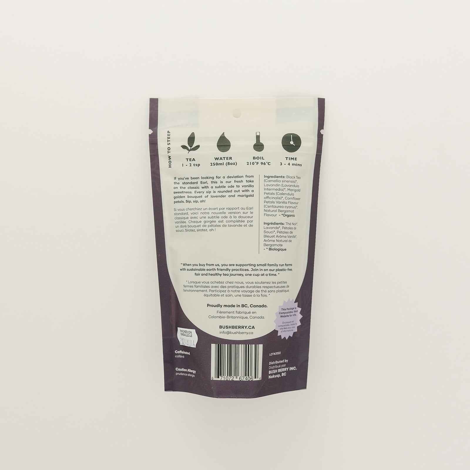 Organic Lavender Earl Tea