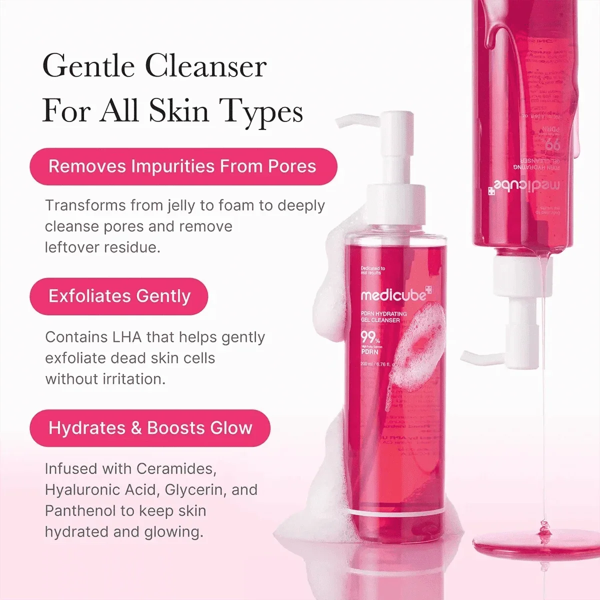 Medicube PDRN Hydrating Gel Cleanser 200ml