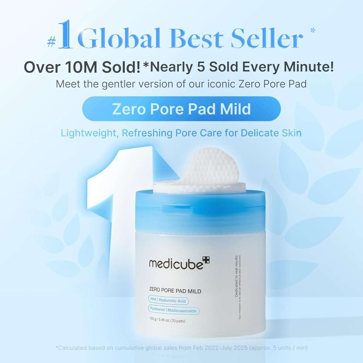 Medicube Zero Pore Mild Pad 155g / 70 pads