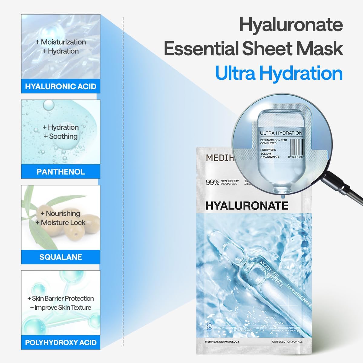 Mediheal Hyaluronate Essential Mask Ultra Hydration 24ml