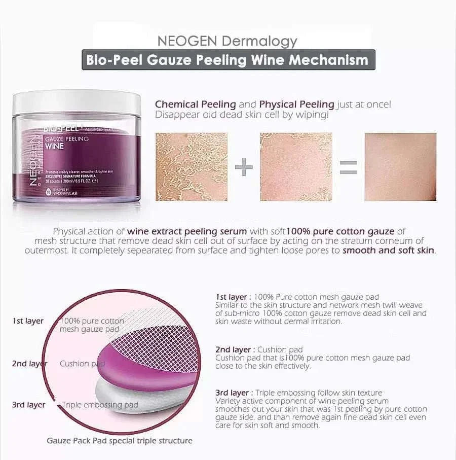 Neogen Bio Peel Gauze Peeling Wine 30pcs / 200ml