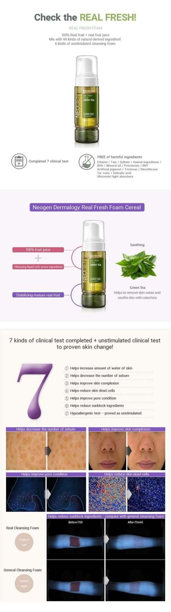 Neogen Real Fresh Foam Green Tea